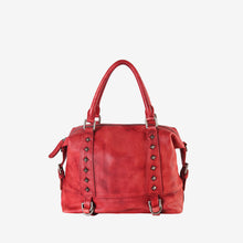 Genuine Leather Studded Small Tote Bag